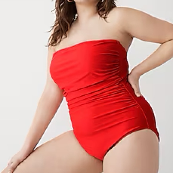 J. Crew Red Women's One Piece Swimsuit - Picture 1 of 9